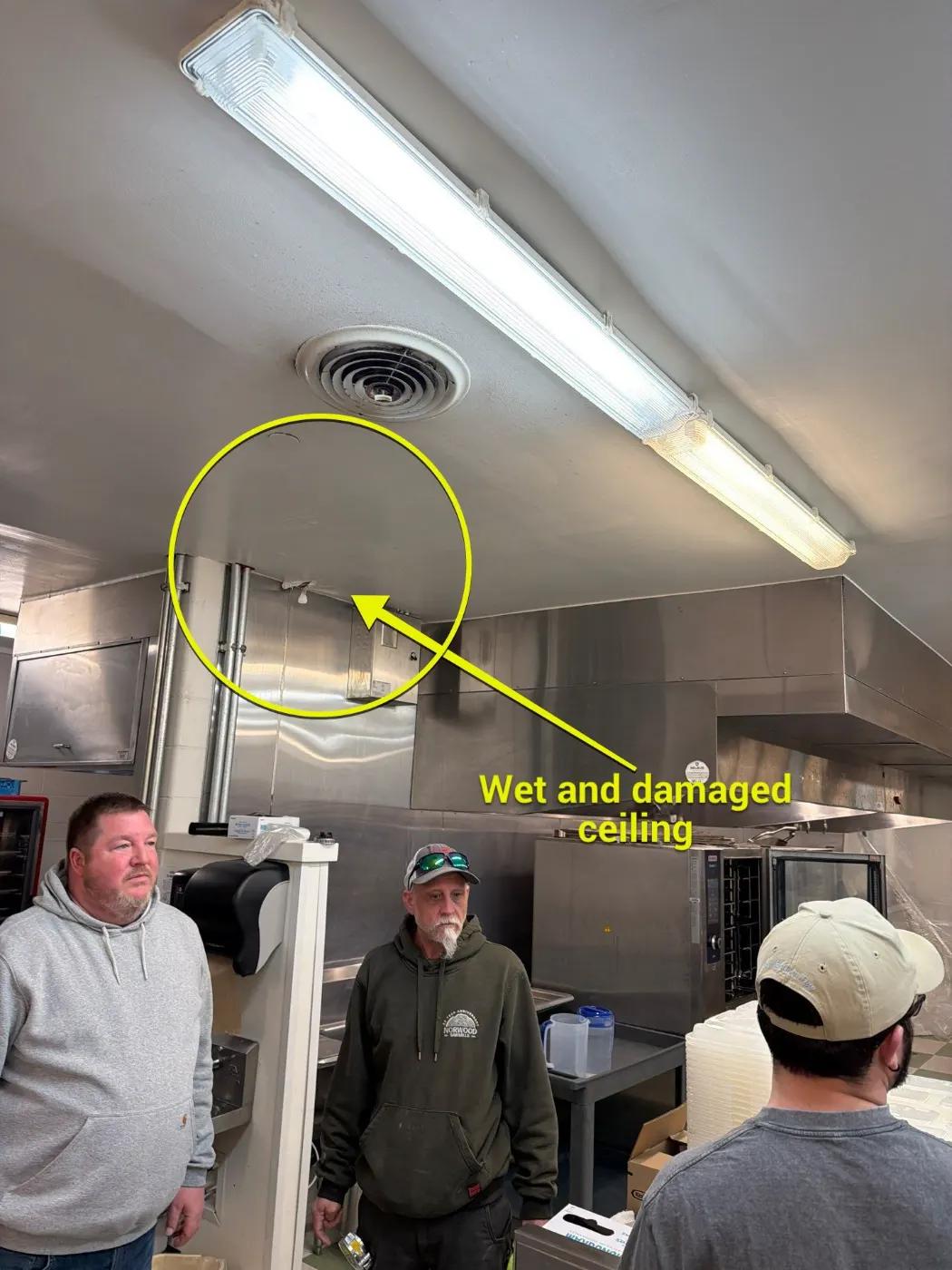 Thermal imaging during water damage assessment in Allisonville residence